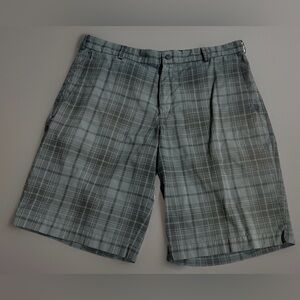 Nike Golf Shorts Men’s Tour Performance Grey Tech Plaid Dri-Fit Size 36